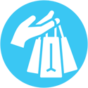Shopping Bags Icon Circle